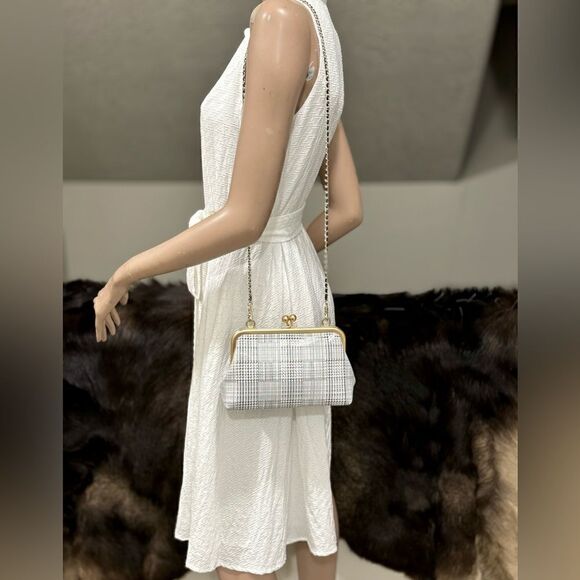 Handmade Genuine Leather Kisslock Clutch/Wristlet/Shoulder Bag & 2 Chain Styles - Picture 6 of 16